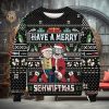 Christmas Dancing Rick And Morty Snowflakes Pattern 3D Funny Ugly Sweater