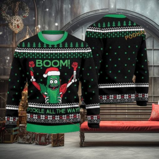 Rick And Morty Pickle Ugly Christmas Sweater, Cute Ugly Christmas Sweater