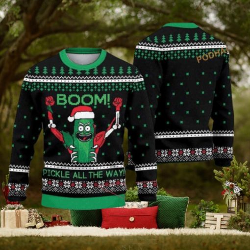 Rick And Morty Pickle Ugly Christmas Sweater, Cute Ugly Christmas Sweater