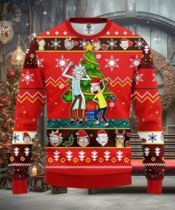 Rick And Morty Red Ugly Christmas Sweater