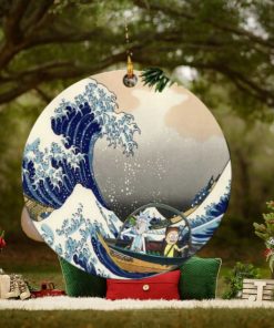 Rick And Morty The Great Wave Japan Perfect Gift For Holiday Ornament