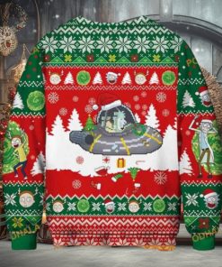 Rick And Morty UFO Ugly Christmas Sweater, Funny Xmas Sweater