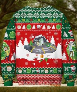 Rick And Morty UFO Ugly Christmas Sweater, Funny Xmas Sweater