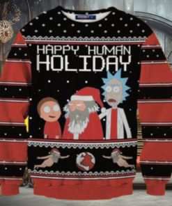 Rick And Morty Ugly Christmas Sweaters Happy Human Holiday