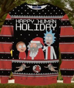 Rick And Morty Ugly Christmas Sweaters Happy Human Holiday