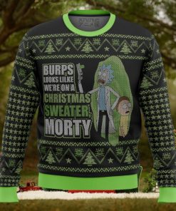 Rick And Morty We’re In A Xmas Sweater Gifts For Family Christmas Holiday Ugly Sweater