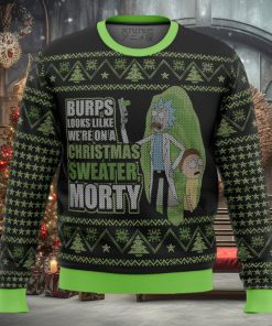 Rick And Morty We’re In A Xmas Sweater Gifts For Family Christmas Holiday Ugly Sweater