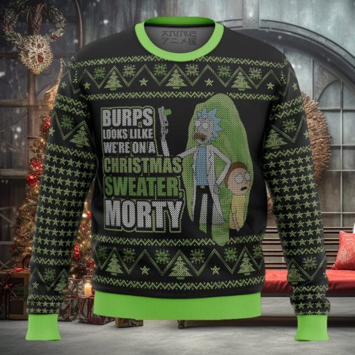 Rick And Morty We’re In A Xmas Sweater Gifts For Family Christmas Holiday Ugly Sweater