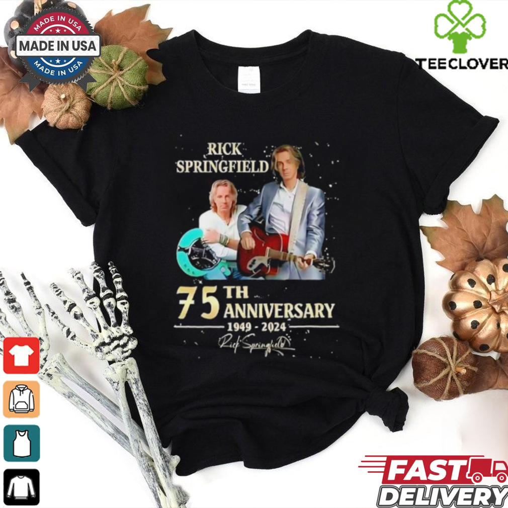 Rick Springfield 75th anniversary 1949 2024 shirt Rick Springfield 75th anniversary 1949 2024 shirt