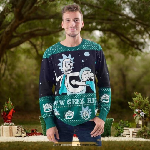 Rick and Morty Alien Aww Geez Rick Sweater, Funny Sweater