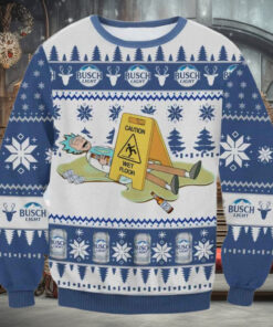 Rick and Morty Busch Light Rick Ugly Christmas Sweater