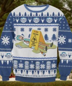 Rick and Morty Busch Light Rick Ugly Christmas Sweater