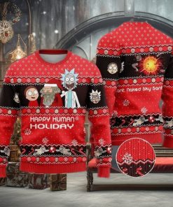 Rick and Morty Christmas Angelic Knitted AOP Sweater For Thanksgiving