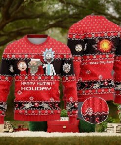 Rick and Morty Christmas Angelic Knitted AOP Sweater For Thanksgiving