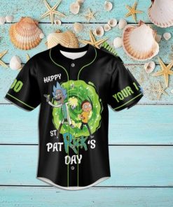 Rick and Morty Happy St Patrick’s Day Customized Baseball Jersey