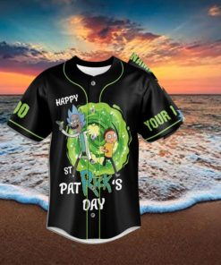Rick and Morty Happy St Patrick’s Day Customized Baseball Jersey