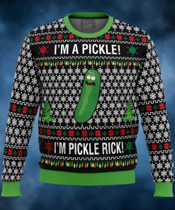 Rick and Morty Pickle Rick Ugly Christmas Sweater