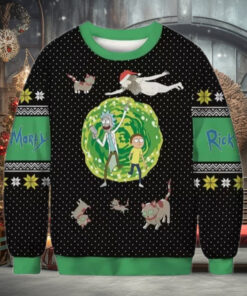 Rick and Morty Portal Ugly Christmas Sweater