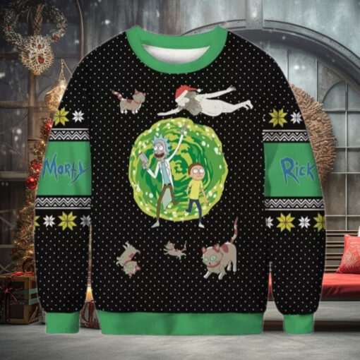 Rick and Morty Portal Ugly Christmas Sweater