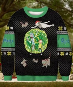 Rick and Morty Portal Ugly Christmas Sweater