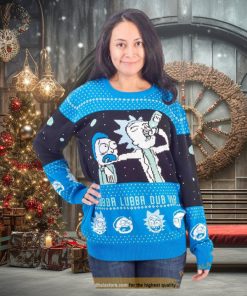 Rick and Morty Wubba Lubba Spaceship Sweater, Family Ugly Christmas Sweater