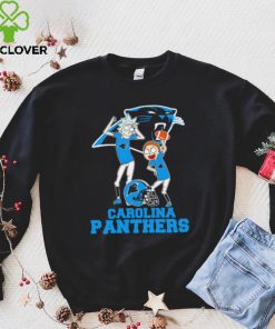 Rick and Morty cartoon Carolina Panthers football helmet logo 2024 shirt