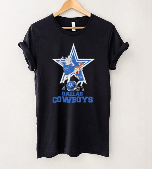 Rick and Morty cartoon Dallas Cowboys ootball helmet logo 2024 hoodie, sweater, longsleeve, shirt v-neck, t-shirt