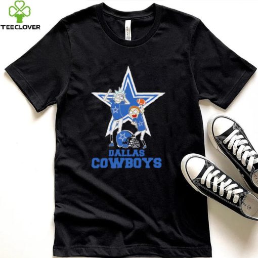 Rick and Morty cartoon Dallas Cowboys ootball helmet logo 2024 hoodie, sweater, longsleeve, shirt v-neck, t-shirt