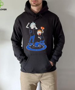 Rick and Morty cartoon Indianapolis Colts football helmet logo 2024 hoodie, sweater, longsleeve, shirt v-neck, t-shirt