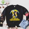 Rick and Morty cartoon Los Angeles Chargers football helmet logo 2024 hoodie, sweater, longsleeve, shirt v-neck, t-shirt