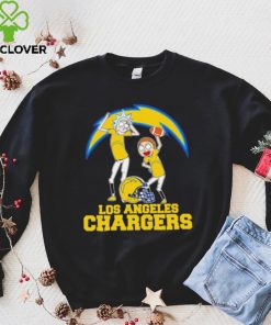 Rick and Morty cartoon Los Angeles Chargers football helmet logo 2024 shirt