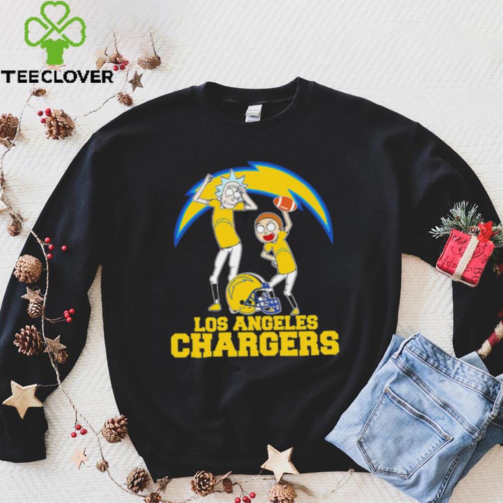Rick and Morty cartoon Los Angeles Chargers football helmet logo 2024 shirt Rick and Morty cartoon Los Angeles Chargers football helmet logo 2024 shirt