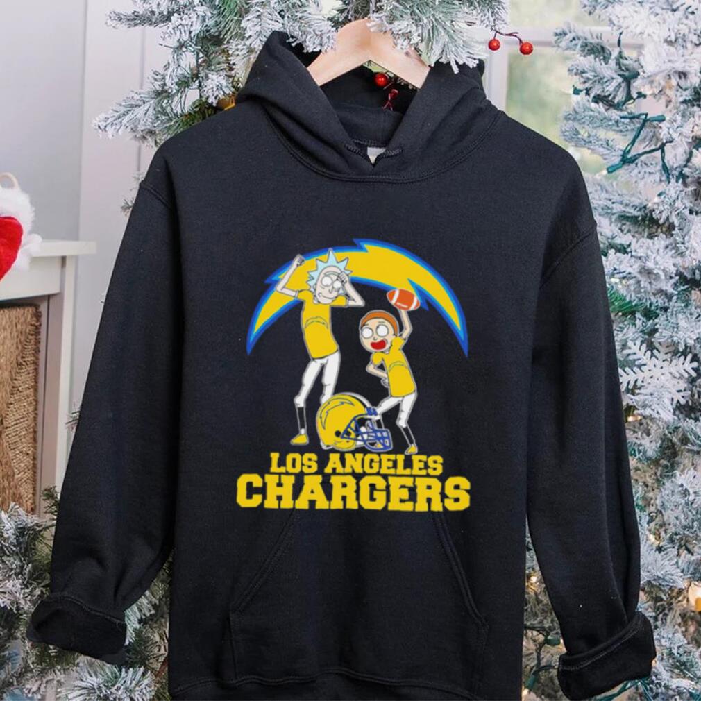 Rick and Morty cartoon Los Angeles Chargers football helmet logo 2024 shirt Rick and Morty cartoon Los Angeles Chargers football helmet logo 2024 shirt