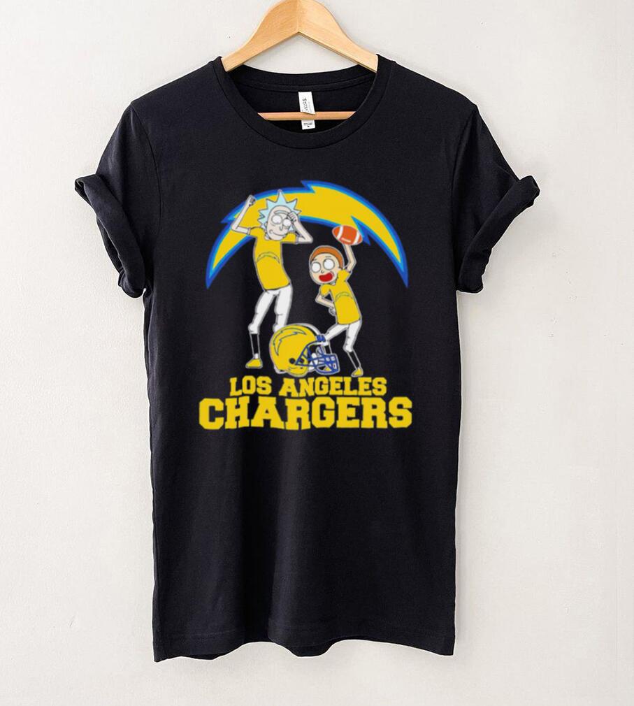 Rick and Morty cartoon Los Angeles Chargers football helmet logo 2024 shirt Rick and Morty cartoon Los Angeles Chargers football helmet logo 2024 shirt