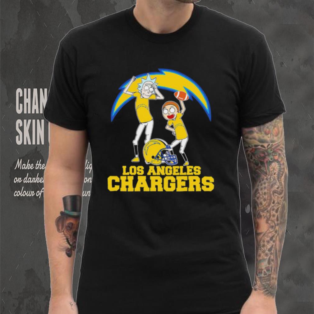 Rick and Morty cartoon Los Angeles Chargers football helmet logo 2024 shirt Rick and Morty cartoon Los Angeles Chargers football helmet logo 2024 shirt