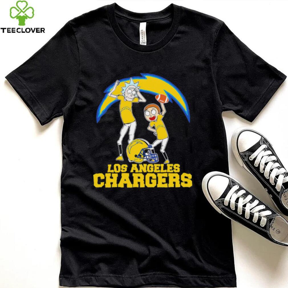 Rick and Morty cartoon Los Angeles Chargers football helmet logo 2024 shirt Rick and Morty cartoon Los Angeles Chargers football helmet logo 2024 shirt