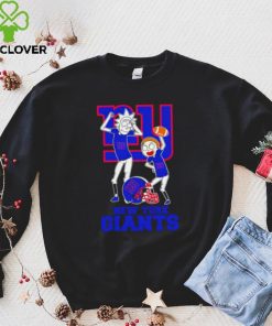 Rick and Morty cartoon New York Giants football helmet logo 2024 shirt