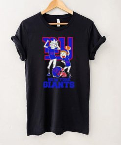 Rick and Morty cartoon New York Giants football helmet logo 2024 hoodie, sweater, longsleeve, shirt v-neck, t-shirt