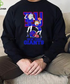 Rick and Morty cartoon New York Giants football helmet logo 2024 hoodie, sweater, longsleeve, shirt v-neck, t-shirt