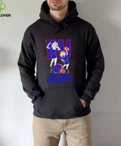 Rick and Morty cartoon New York Giants football helmet logo 2024 hoodie, sweater, longsleeve, shirt v-neck, t-shirt