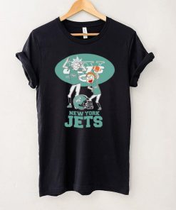 Rick and Morty cartoon New York Jets football helmet logo 2024 hoodie, sweater, longsleeve, shirt v-neck, t-shirt