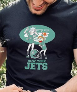 Rick and Morty cartoon New York Jets football helmet logo 2024 hoodie, sweater, longsleeve, shirt v-neck, t-shirt