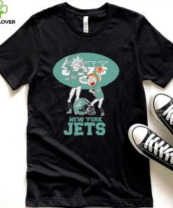 Rick and Morty cartoon New York Jets football helmet logo 2024 hoodie, sweater, longsleeve, shirt v-neck, t-shirt