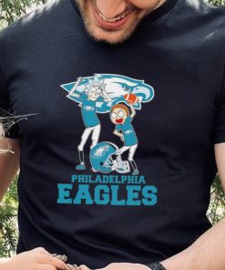 Rick and Morty cartoon Philadelphia Eagles football helmet logo 2024 hoodie, sweater, longsleeve, shirt v-neck, t-shirt