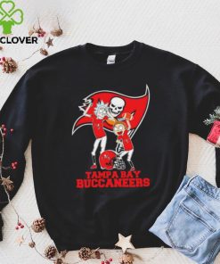 Rick and Morty cartoon Tampa Bay Buccaneers football helmet logo 2024 shirt