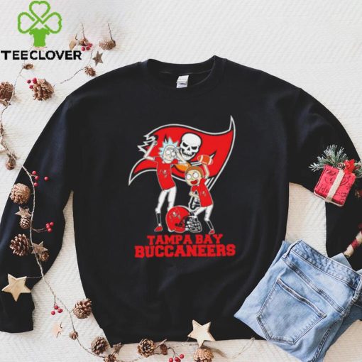 Rick and Morty cartoon Tampa Bay Buccaneers football helmet logo 2024 hoodie, sweater, longsleeve, shirt v-neck, t-shirt