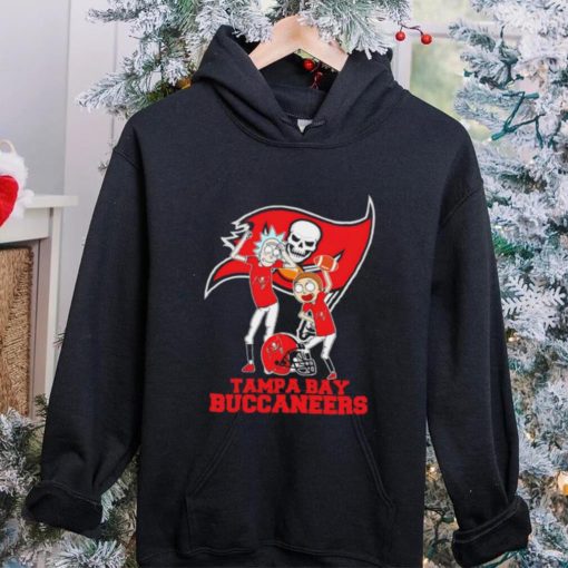 Rick and Morty cartoon Tampa Bay Buccaneers football helmet logo 2024 hoodie, sweater, longsleeve, shirt v-neck, t-shirt