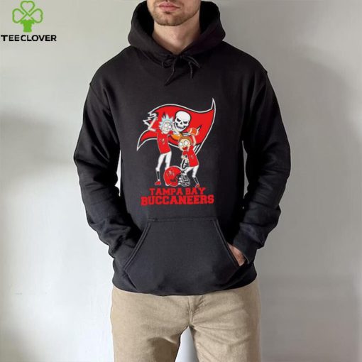 Rick and Morty cartoon Tampa Bay Buccaneers football helmet logo 2024 hoodie, sweater, longsleeve, shirt v-neck, t-shirt