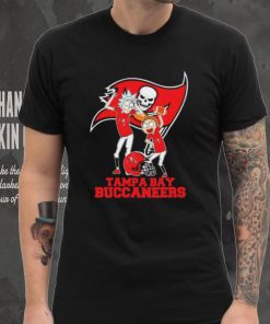 Rick and Morty cartoon Tampa Bay Buccaneers football helmet logo 2024 hoodie, sweater, longsleeve, shirt v-neck, t-shirt