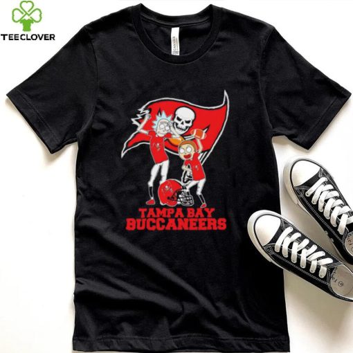 Rick and Morty cartoon Tampa Bay Buccaneers football helmet logo 2024 hoodie, sweater, longsleeve, shirt v-neck, t-shirt